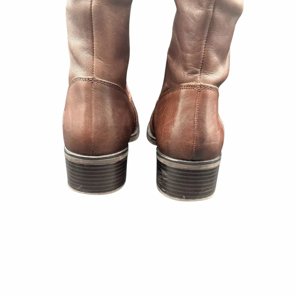 Franco Sarto two tone Brown Leather Tall Riding Boots Women’s 8.5